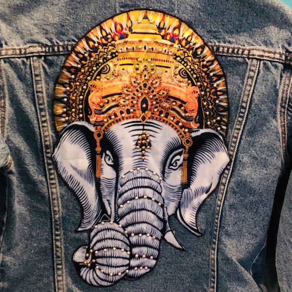 COPY - Vintage Ganesha Jean Jacket - Picture 2 of 5